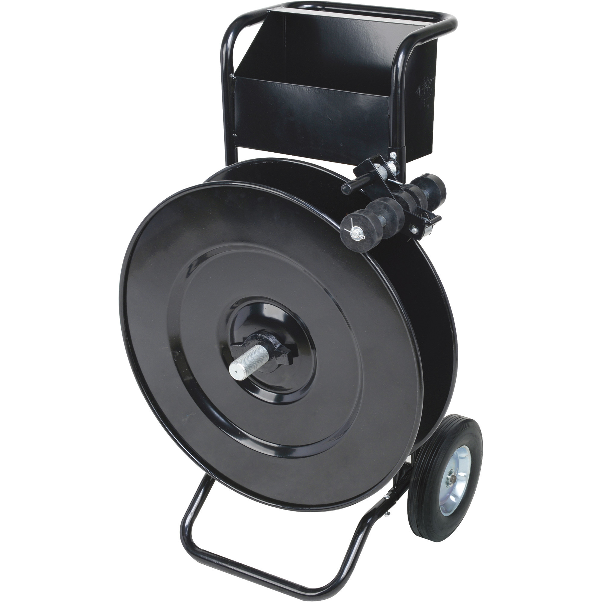 Strongway Poly and Steel Strapping Cart, 8in. Poly and 16in. Steel Capacity, 41in.H